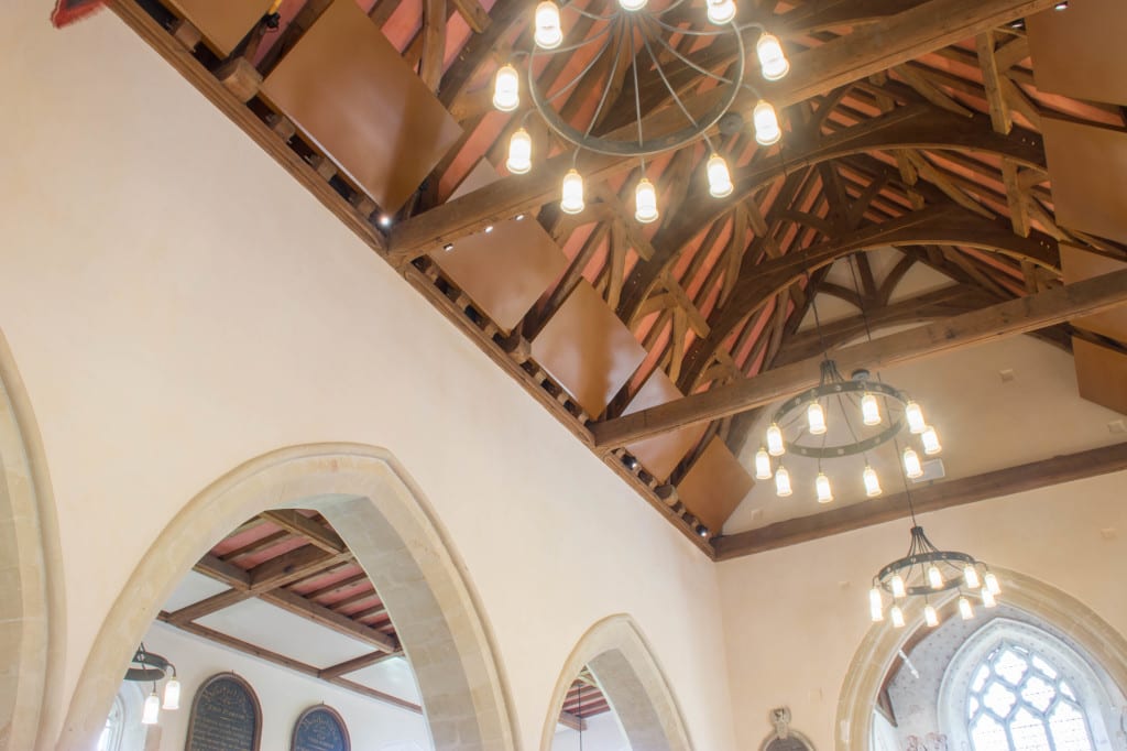 Solray Radiant Panels in the Nave of St Mary's Church in Chalgrove