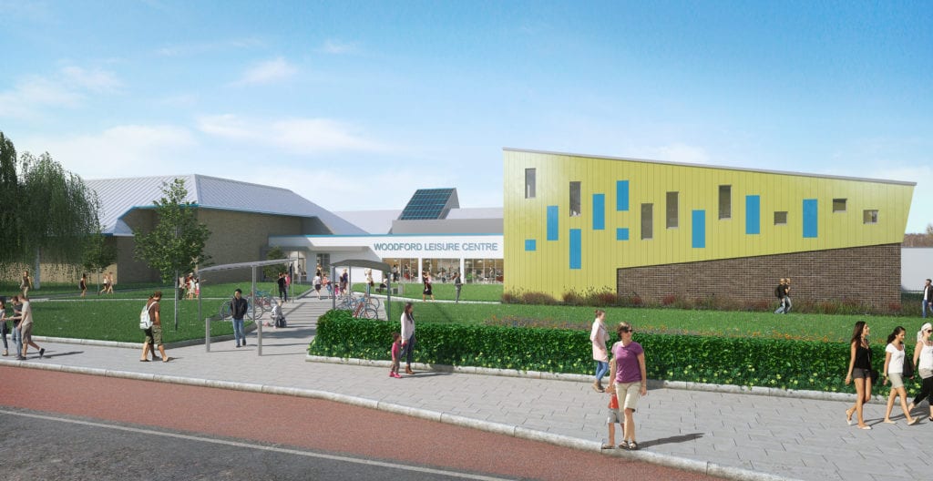 Artists impression of the refurbished Woodford Leisure Centre