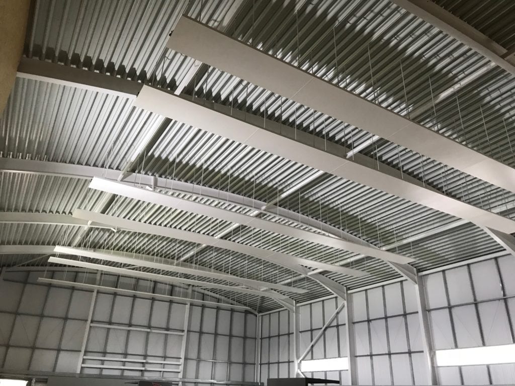 Solray free hanging radiant panels at Badminton School