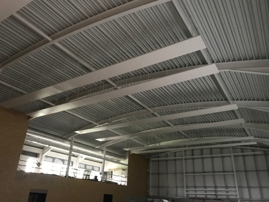 Solray free hanging radiant panels at Badminton School